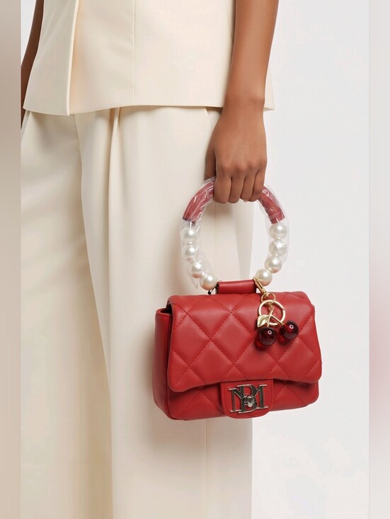Badgley Mischka Handbags - Badgley Mischka Small Red Quilted Crossbody Bag NWT